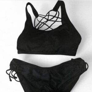 Black mesh bikini